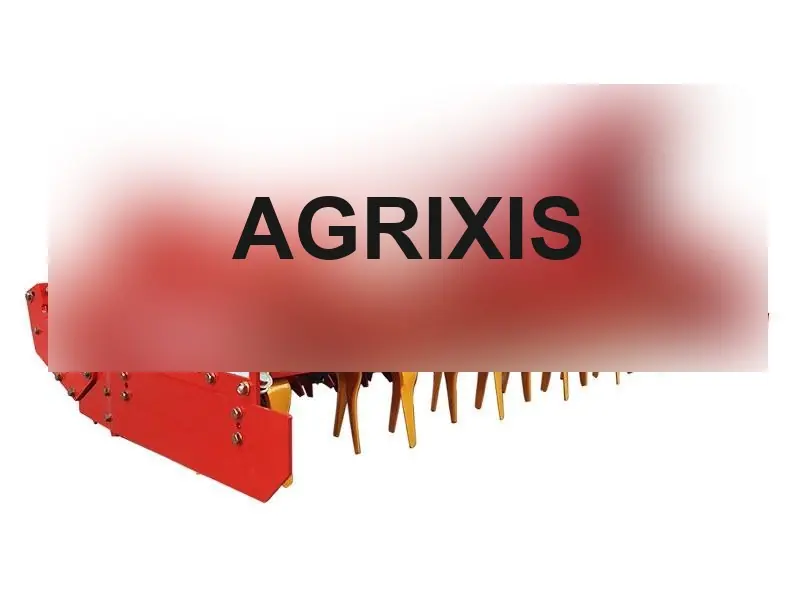 Herse rotative AGRIXIS pr&eacute;parant un lit de semence fin